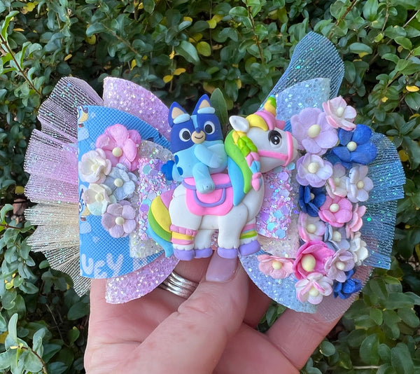 Bluey unicorn Deluxe Bow