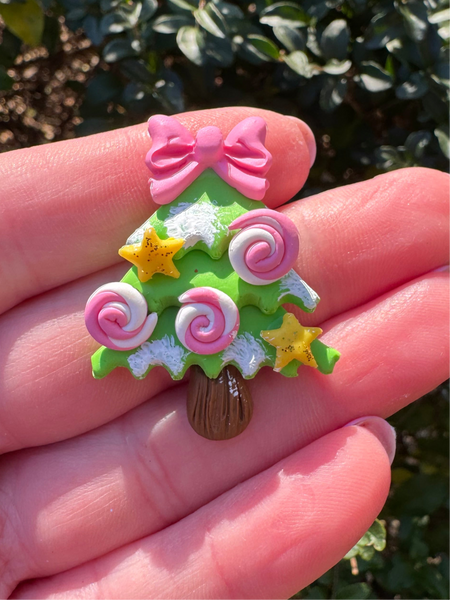 Christmas tree pink bow