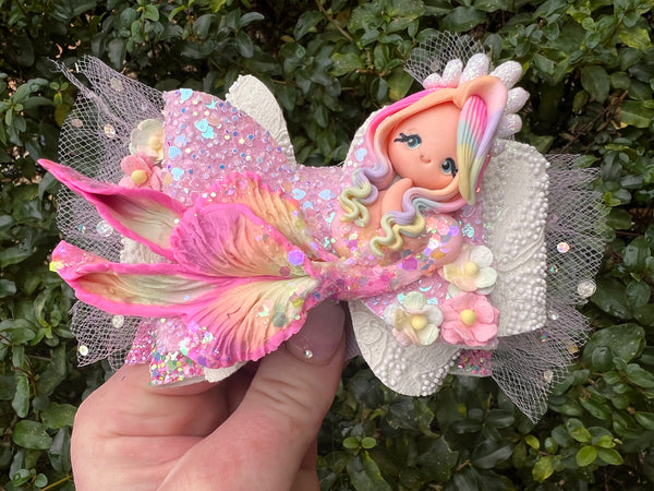 Deluxe mermaid hair bow