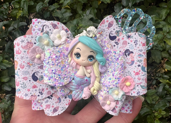 Pastel Mermaid Deluxe Bow