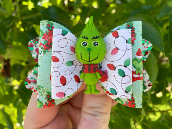 Grinch Hair Bow