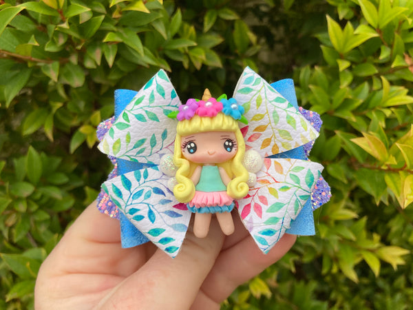 Fairy garden Hair Bow