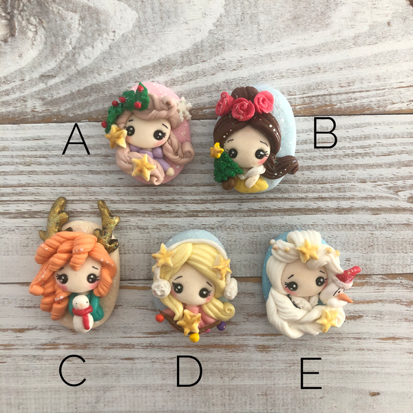 Christmas Princess Cameo Clay