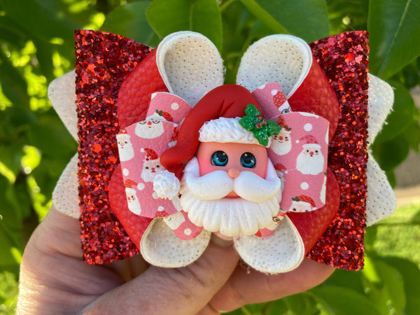 Santa fancy Hair Bow