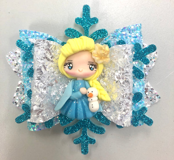 Elsa Icicle blue Hair Bow