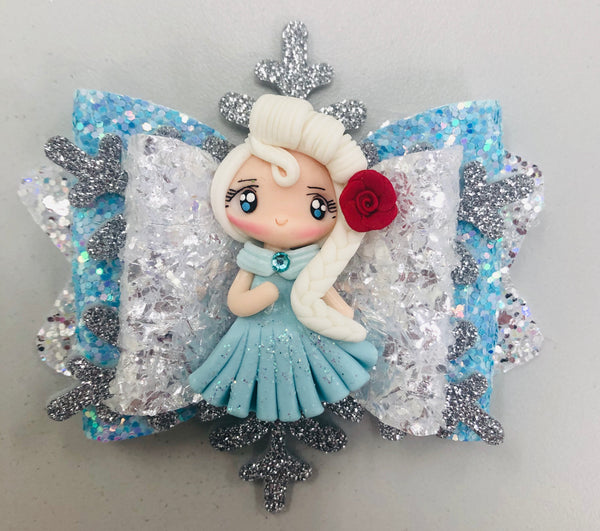 Elsa Icicle silver Hair Bow