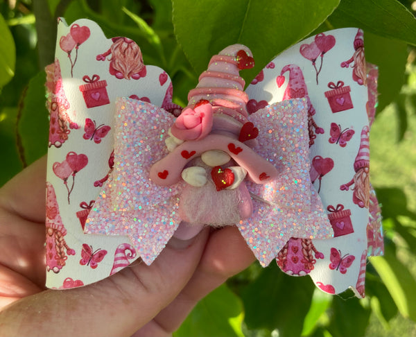 Christmas Gnome Hair Bow