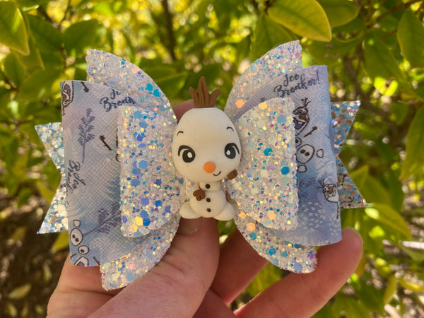 Olaf hair bow