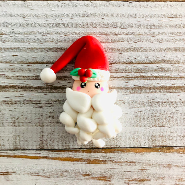 Santa Claus Holly Hat Clay
