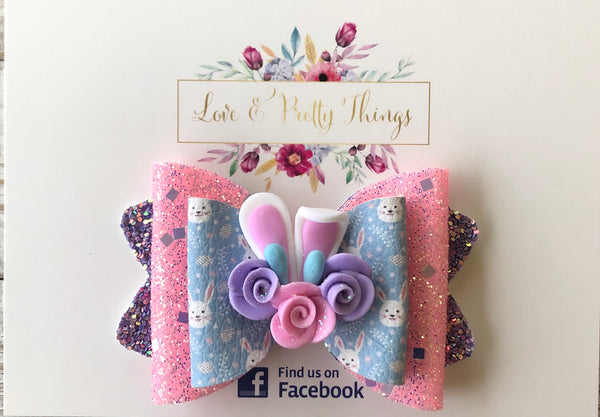 Easter Some Bunny Loves You Hair Bow