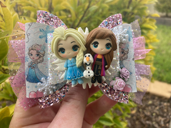 Elsa, Anna & Olaf deluxe hair bow