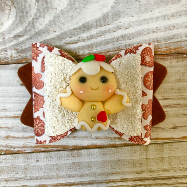 Gingerbread hair bow