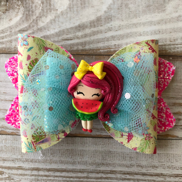 Watermelon Girl Hair Bow
