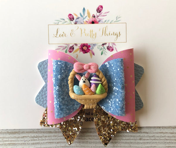 Easter basket Hair Bow