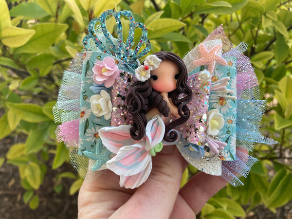 Deluxe mermaid hair bow