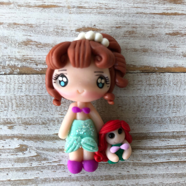 Girl with Plush Toy Ariel- Magnolia Maker
