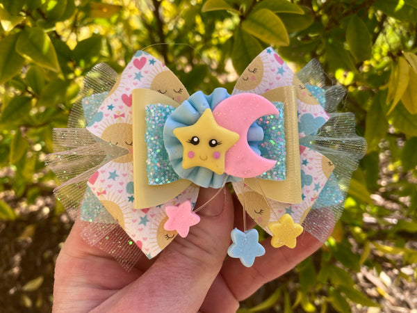 The sun & the moon Hair Bow