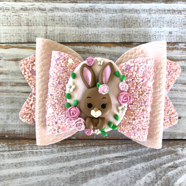 Deluxe Pink Easter Mermaid  Hair Bow
