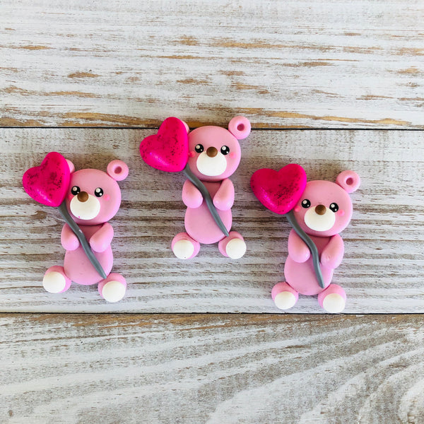 Pink Teddy Bear With Pink Balloon