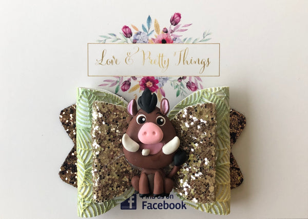 Lion King Hair Bow Pumba