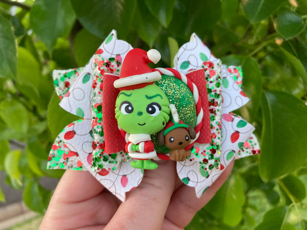 Grinch & Max Hair Bow