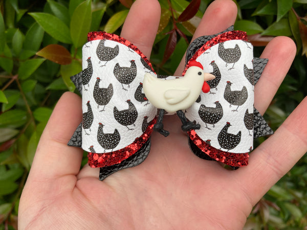 Chicken pinch bow Hair Bow