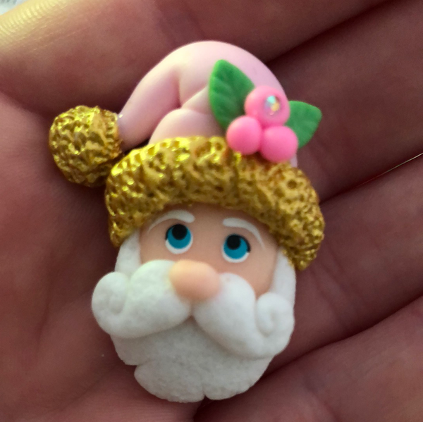 Pink Santa gold hat- Orchid Maker