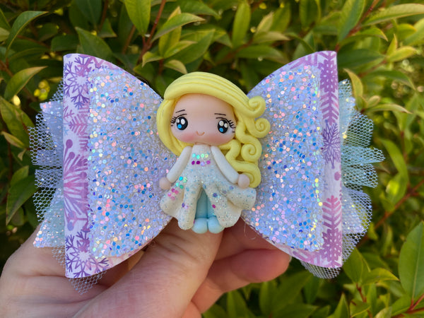 Pretty Elsa Hair Bow
