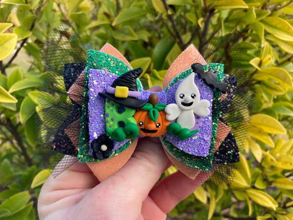 Boo hair bow (imperfect) Hair Bow
