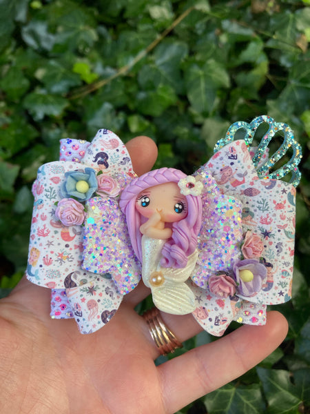 Pastel Purple Mermaid Deluxe Bow