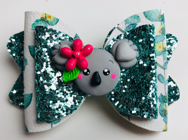 Koala Flower Hair Bow