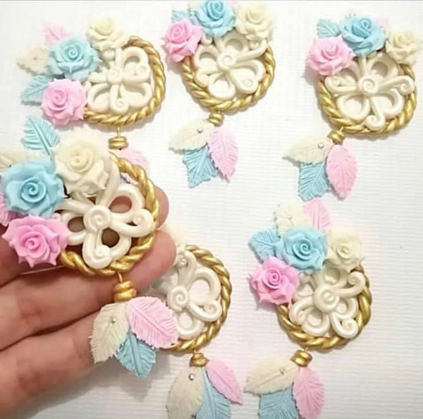 Dream Catcher- blue, pink, beige- Orchid Maker (sold individual)