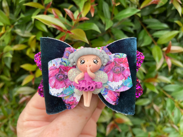 Floral fairy franchi Hair Bow