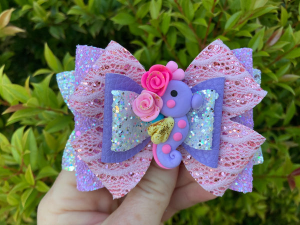 Seahorse hair bow