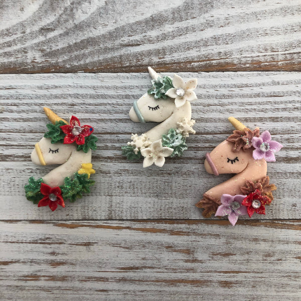 Floral Unicorn Clay