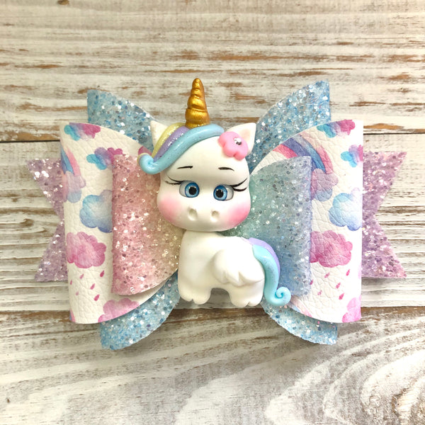 Rainbow Unicorn Maria Bow