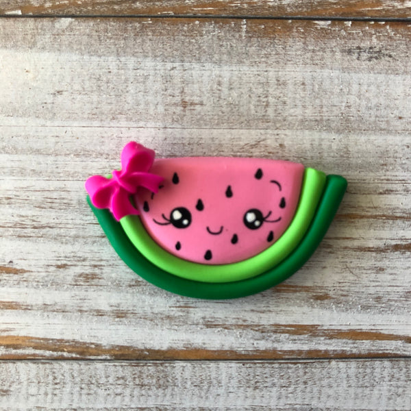 Cute watermelon bow clay